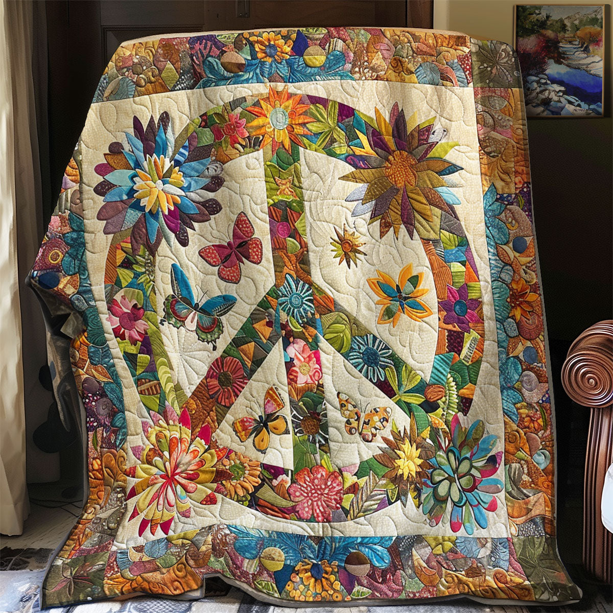 Rynx | Trippy Hippie Shield Quilt