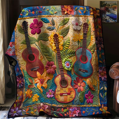 Rynx | Trippy Guitar Blossoms Quilt