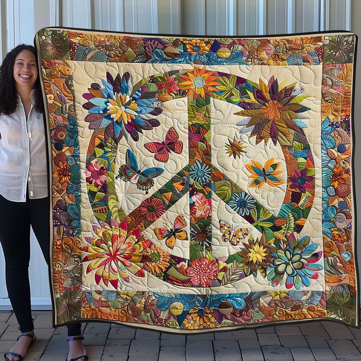 Rynx | Trippy Hippie Shield Quilt