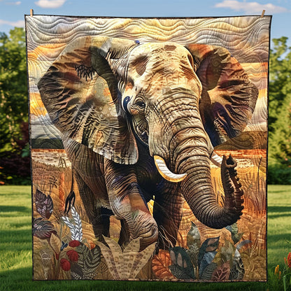 Rynx | Wild Brown Elephant Quilt