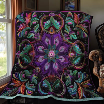 Rynx | Purple and Teal Flower Quilt