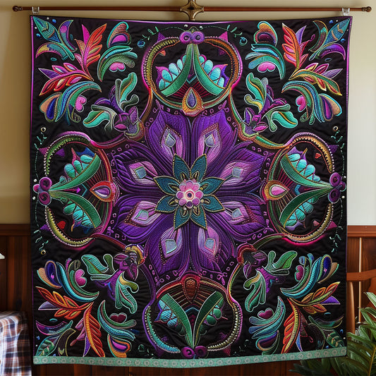 Rynx | Purple and Teal Flower Quilt