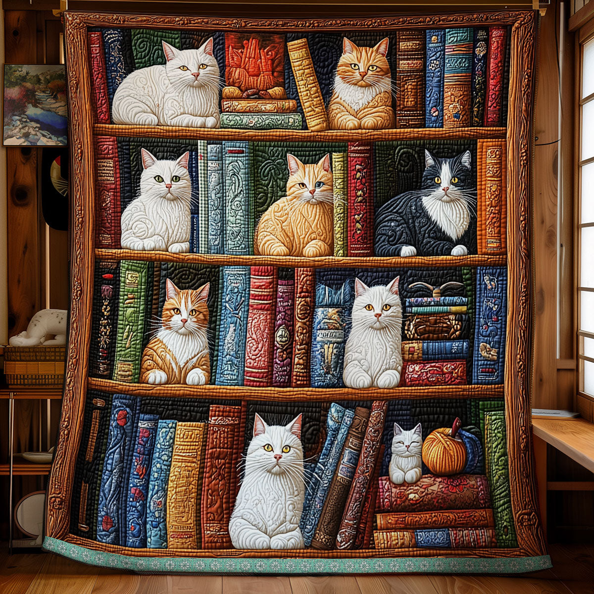 Rynx | Cat and Book Quilt