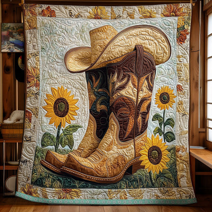 Rynx | Cowboy Boots and Sunflower Quilt