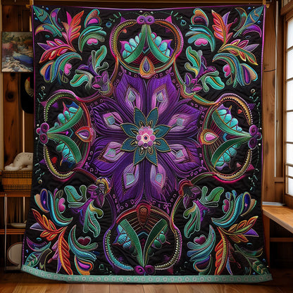 Rynx | Purple and Teal Flower Quilt