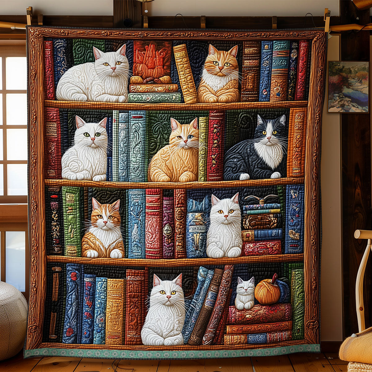 Rynx | Cat and Book Quilt