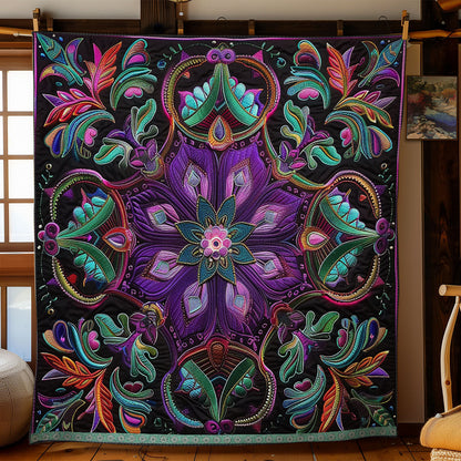 Rynx | Purple and Teal Flower Quilt