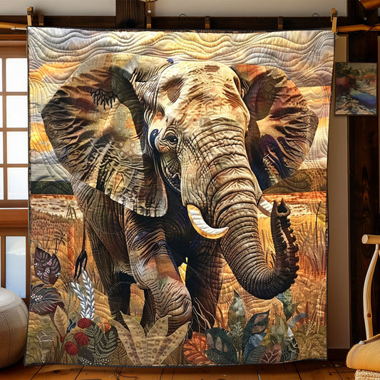 Rynx | Wild Brown Elephant Quilt