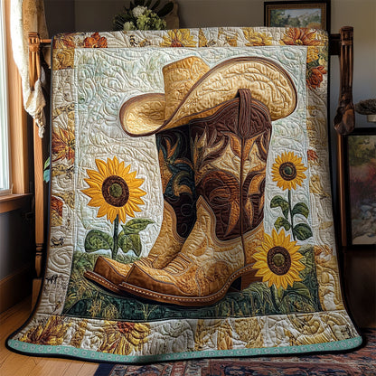 Rynx | Cowboy Boots and Sunflower Quilt