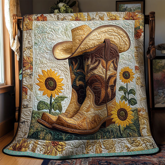 Rynx | Cowboy Boots and Sunflower Quilt
