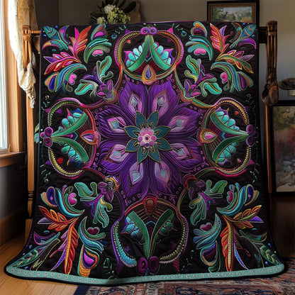 Rynx | Purple and Teal Flower Quilt