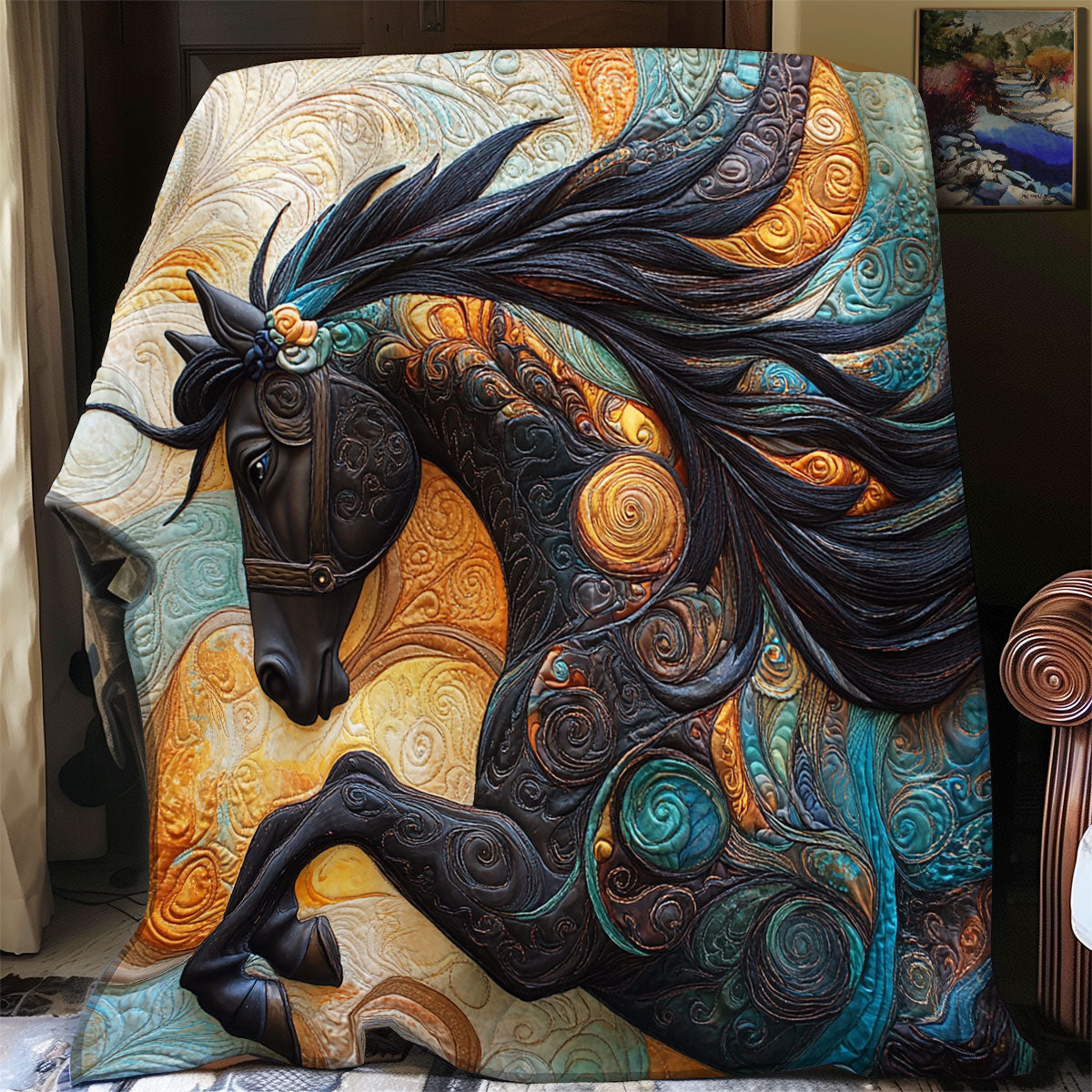 Rynx | Abstract Horse Quilt