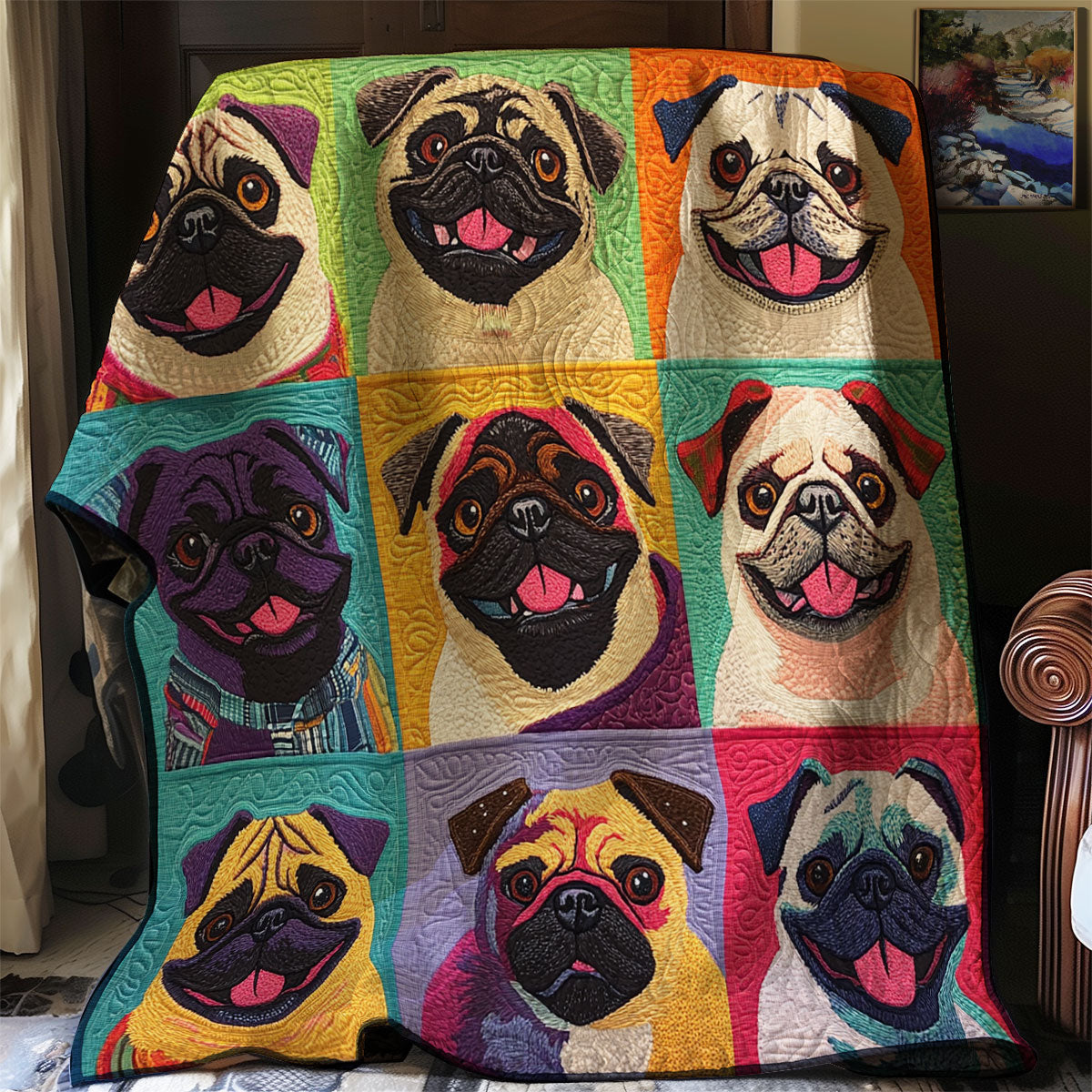 Rynx | Happy Pugs Quilt