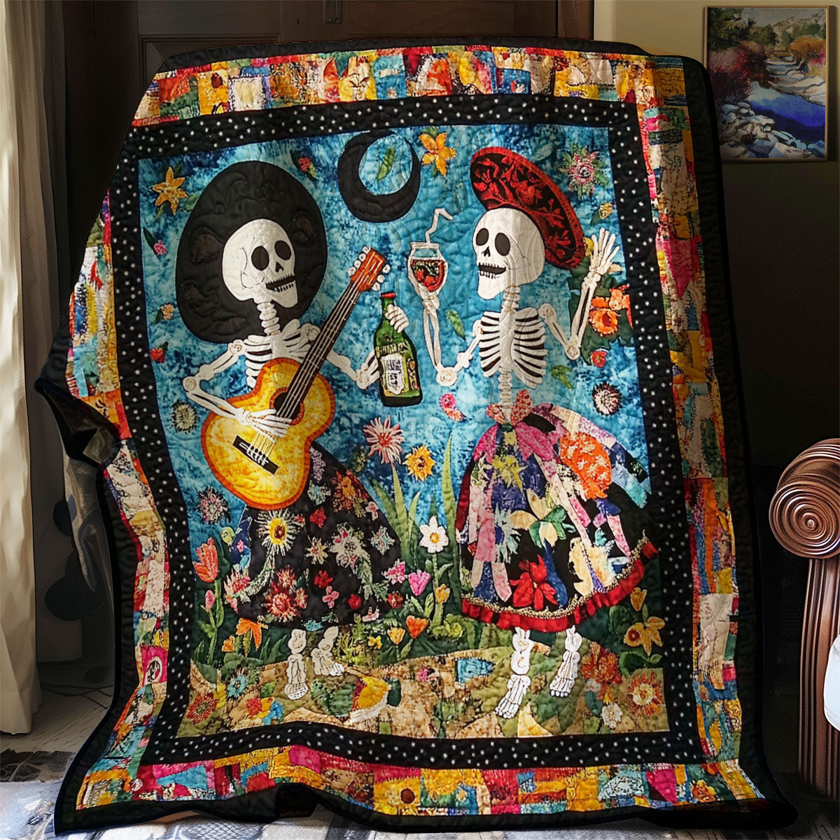 Rynx | Mexican Skulls Bedspread
