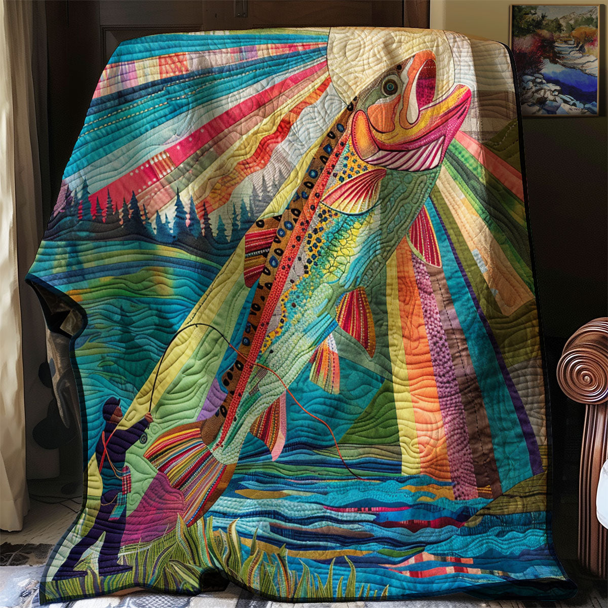 Rynx | Rainbow Trout Fishing Quilt