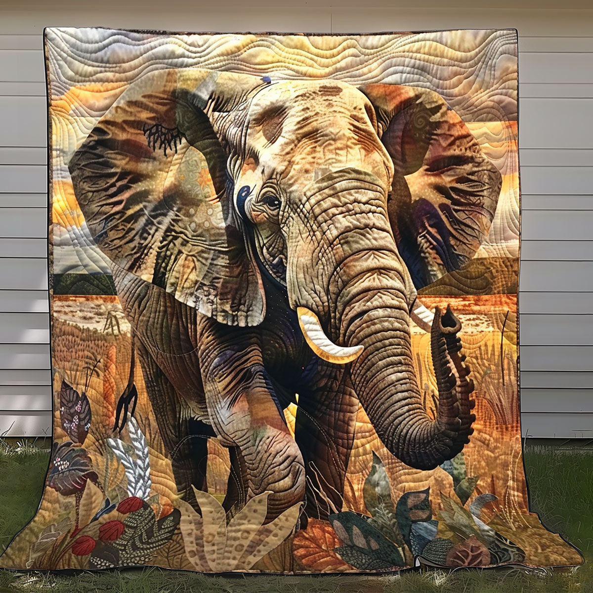 Rynx | Wild Brown Elephant Quilt