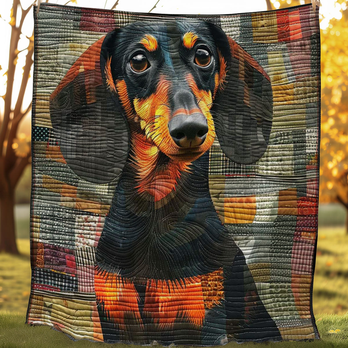Rynx | Dachshund Dog Portrait Quilt