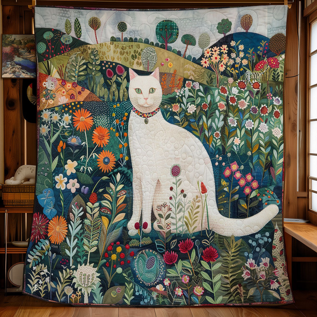 Rynx | Nobility White Cat Bedspread