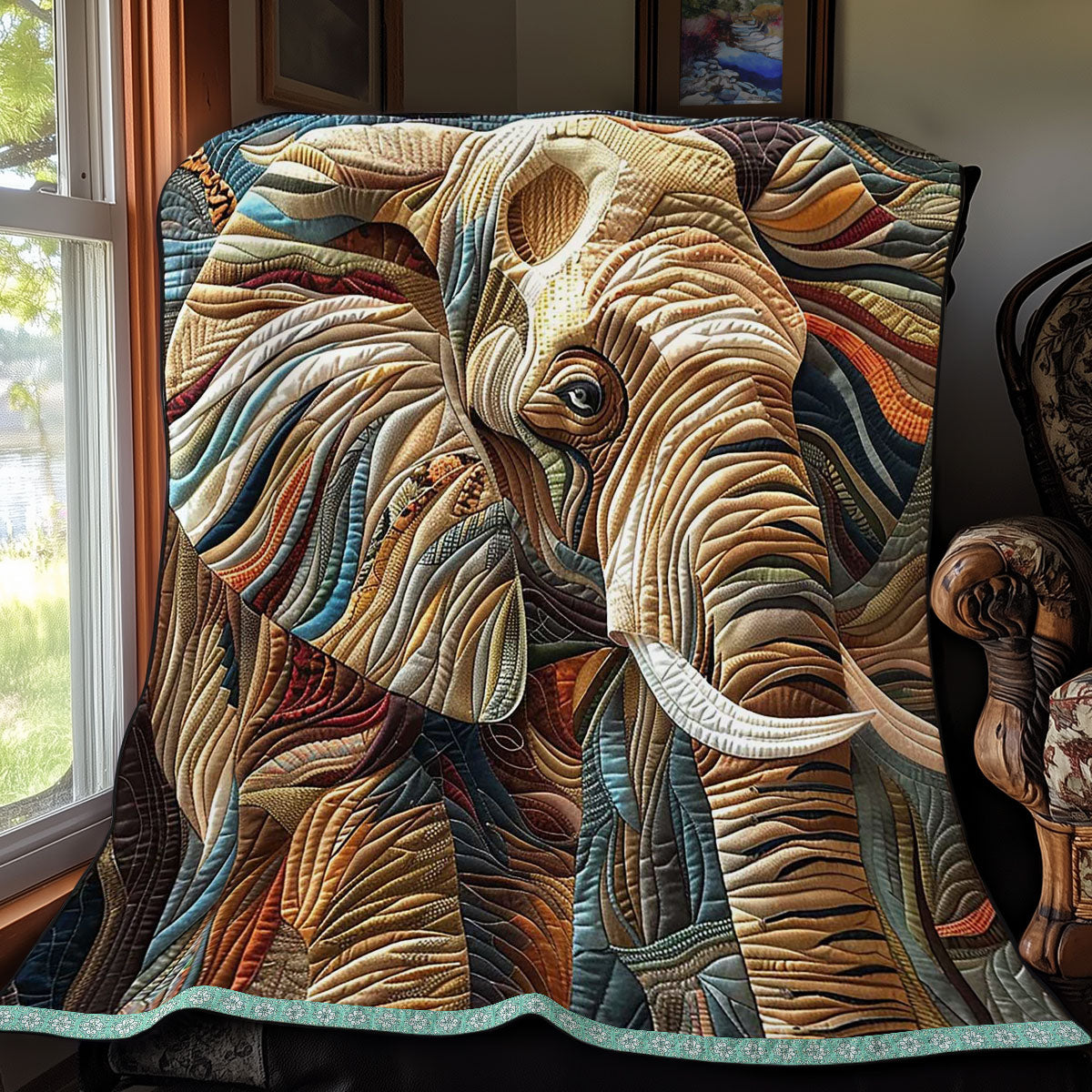 Rynx | Sepia Elephant Quilt