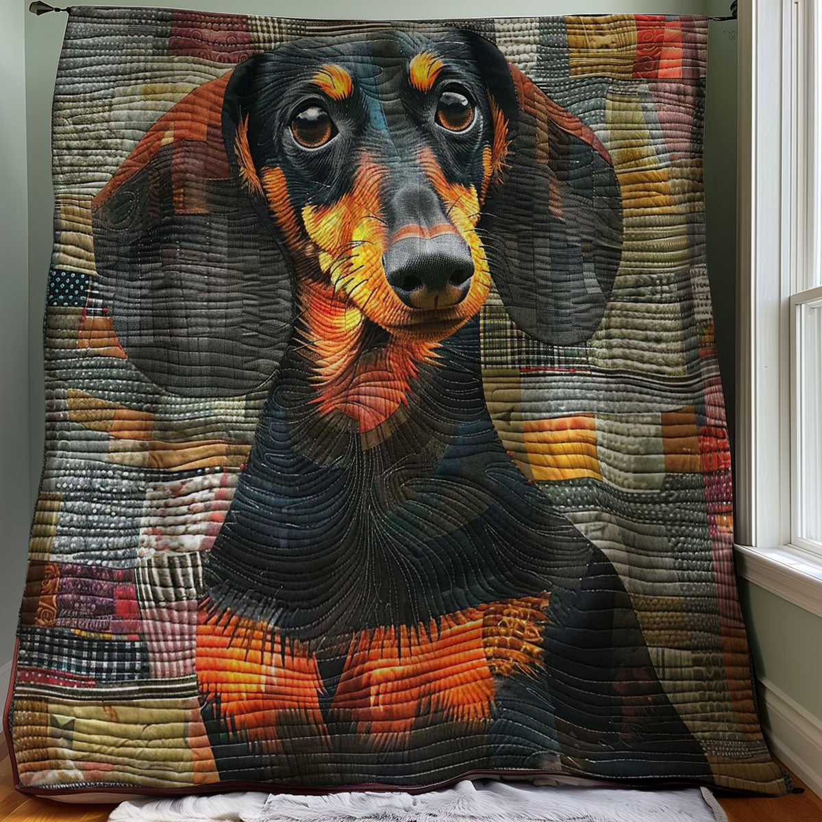 Rynx | Dachshund Dog Portrait Quilt