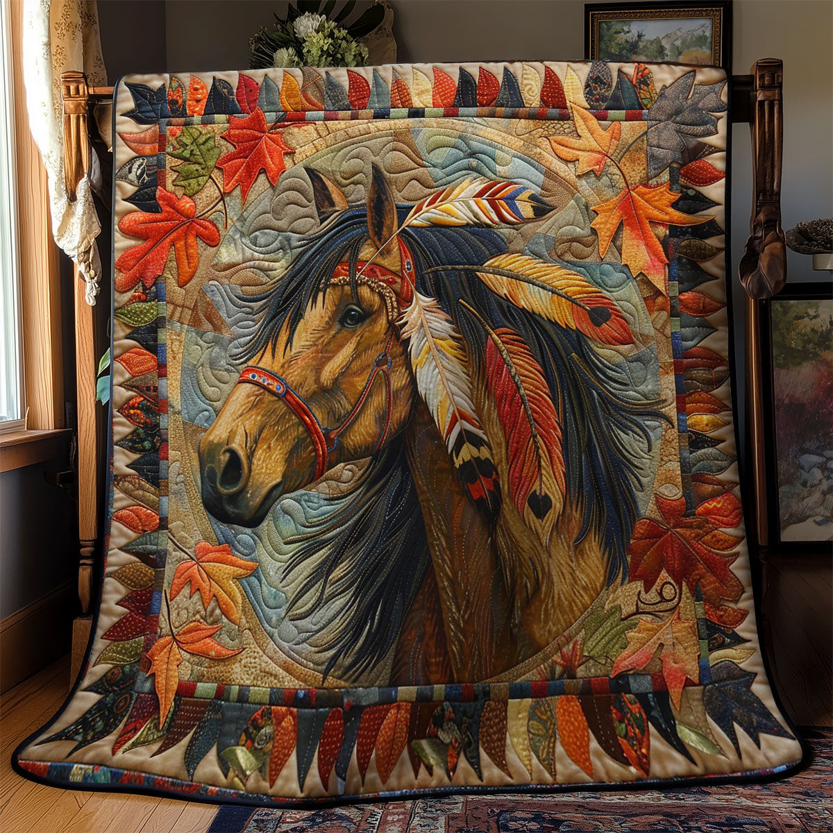 Rynx | Feather Horse Quilted Blanket