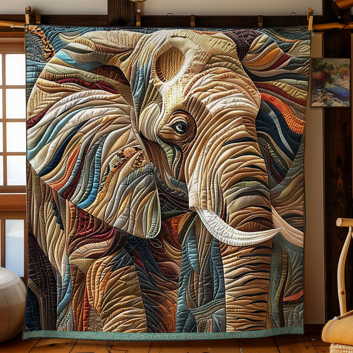 Rynx | Sepia Elephant Quilt