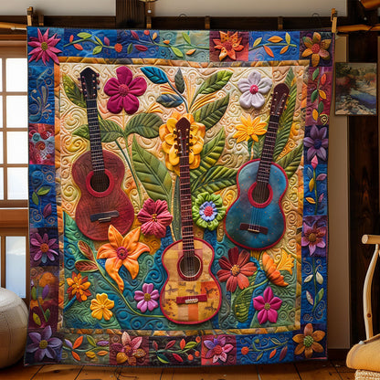 Rynx | Trippy Guitar Blossoms Quilt