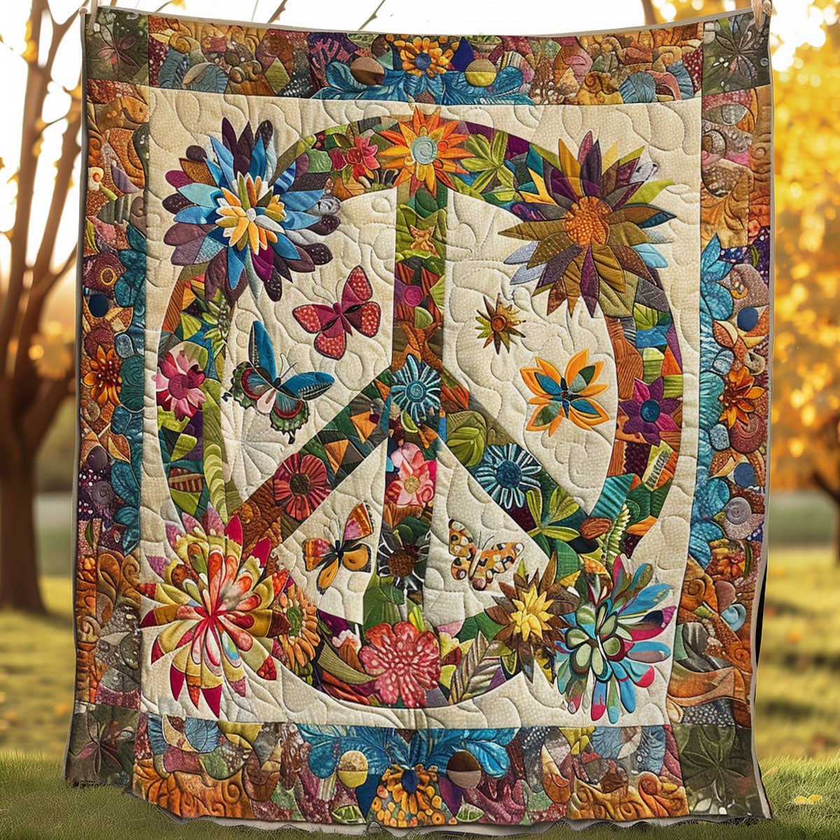 Rynx | Trippy Hippie Shield Quilt