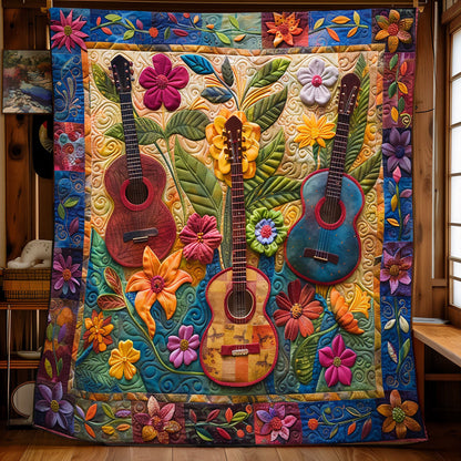 Rynx | Trippy Guitar Blossoms Quilt