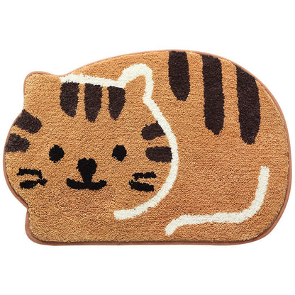 Rynx | Smiling Cat Bath Mat, Animal Bathroom Rug, Soft Plush Water-Absorbent 17.7″x25.5″ Cat Non-Slip Toilet Mat, Soft Thick Bathroom Rug, Art Bathroom Mats, Best Bath Rugs, Hot Shower Mat Non-Slip, Toilet Rug for Bathroom