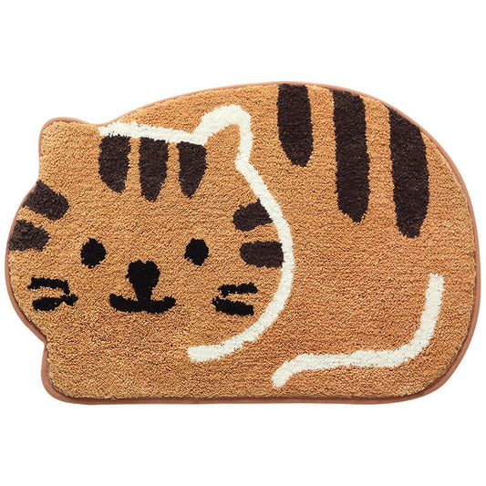 Rynx | Smiling Cat Bath Mat, Animal Bathroom Rug, Soft Plush Water-Absorbent 17.7″x25.5″ Cat Non-Slip Toilet Mat, Soft Thick Bathroom Rug, Art Bathroom Mats, Best Bath Rugs, Hot Shower Mat Non-Slip, Toilet Rug for Bathroom