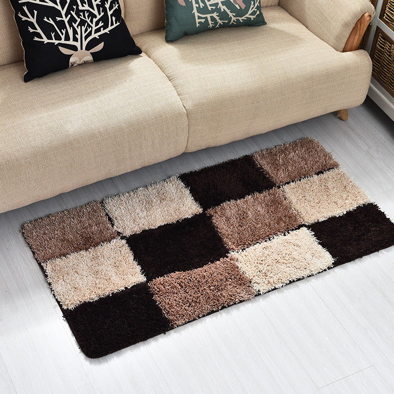 Rynx | Black and White Checkered Pattern Ultra Soft Bathroom Rug, Bathroom Rug in Multiple Sizes, Plush Water Absorbent, Non-Slip Toilet Rug in Multiple Sizes, Black and White Thick Bathroom Rug, Art Bathroom Mats, Best Bath Rugs, Hot Shower Mat