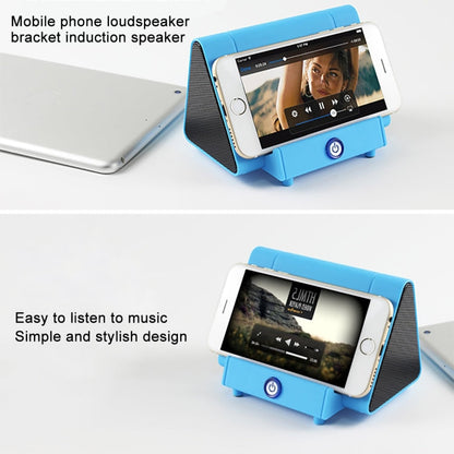 RYNX | Portable Phone Stand Wireless Induction Stereo Speaker, Support Hands-free Calls & AUX IN(Blue)