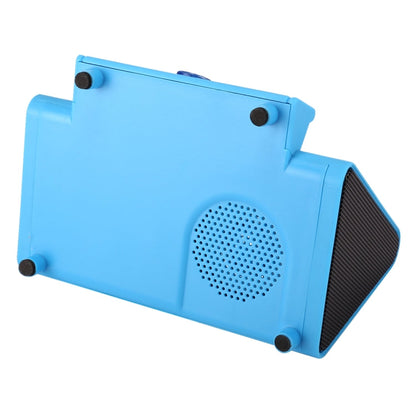 RYNX | Portable Phone Stand Wireless Induction Stereo Speaker, Support Hands-free Calls & AUX IN(Blue)