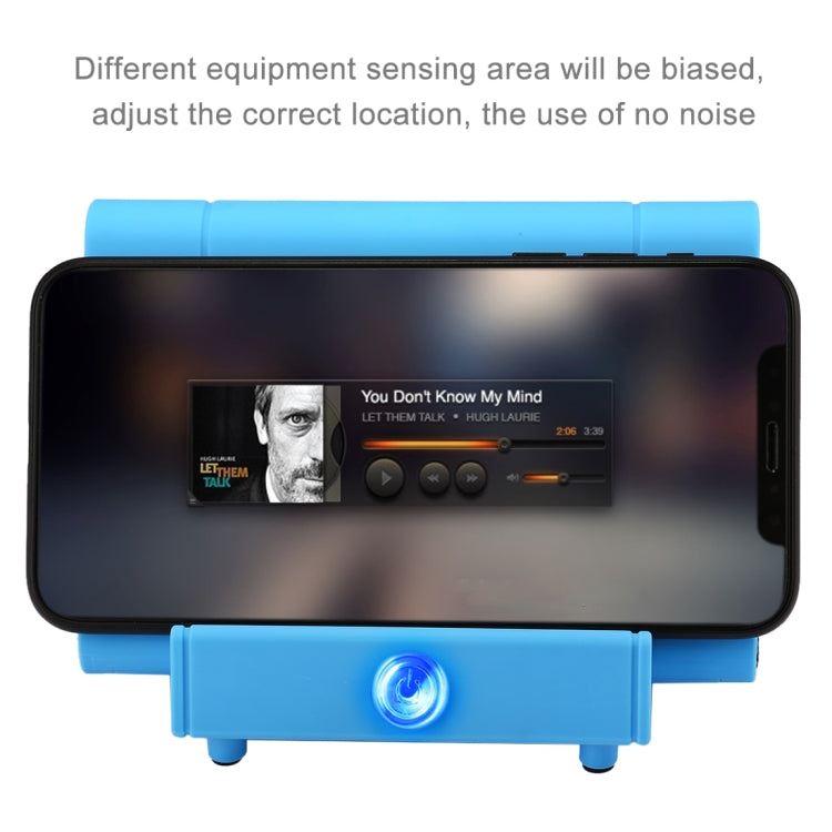 RYNX | Portable Phone Stand Wireless Induction Stereo Speaker, Support Hands-free Calls & AUX IN(Blue)