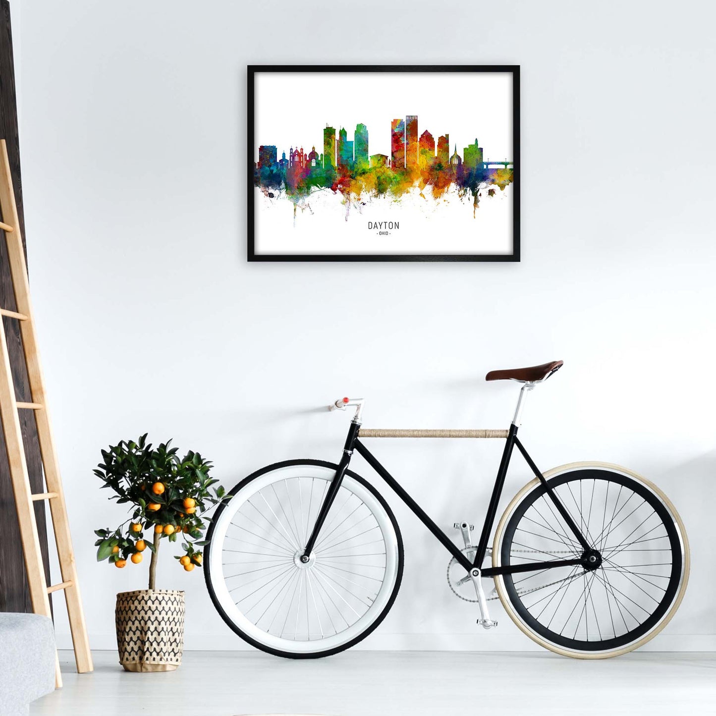 Rynx | Dayton Ohio Skyline Art Print by Michael Tompsett