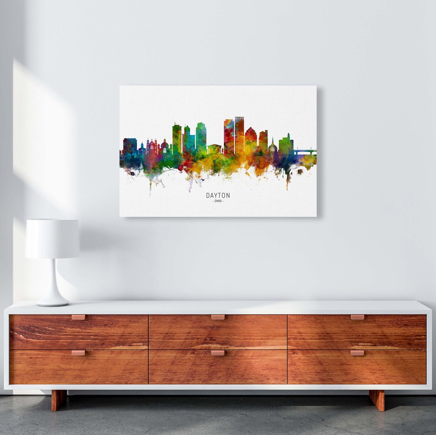Rynx | Dayton Ohio Skyline Art Print by Michael Tompsett