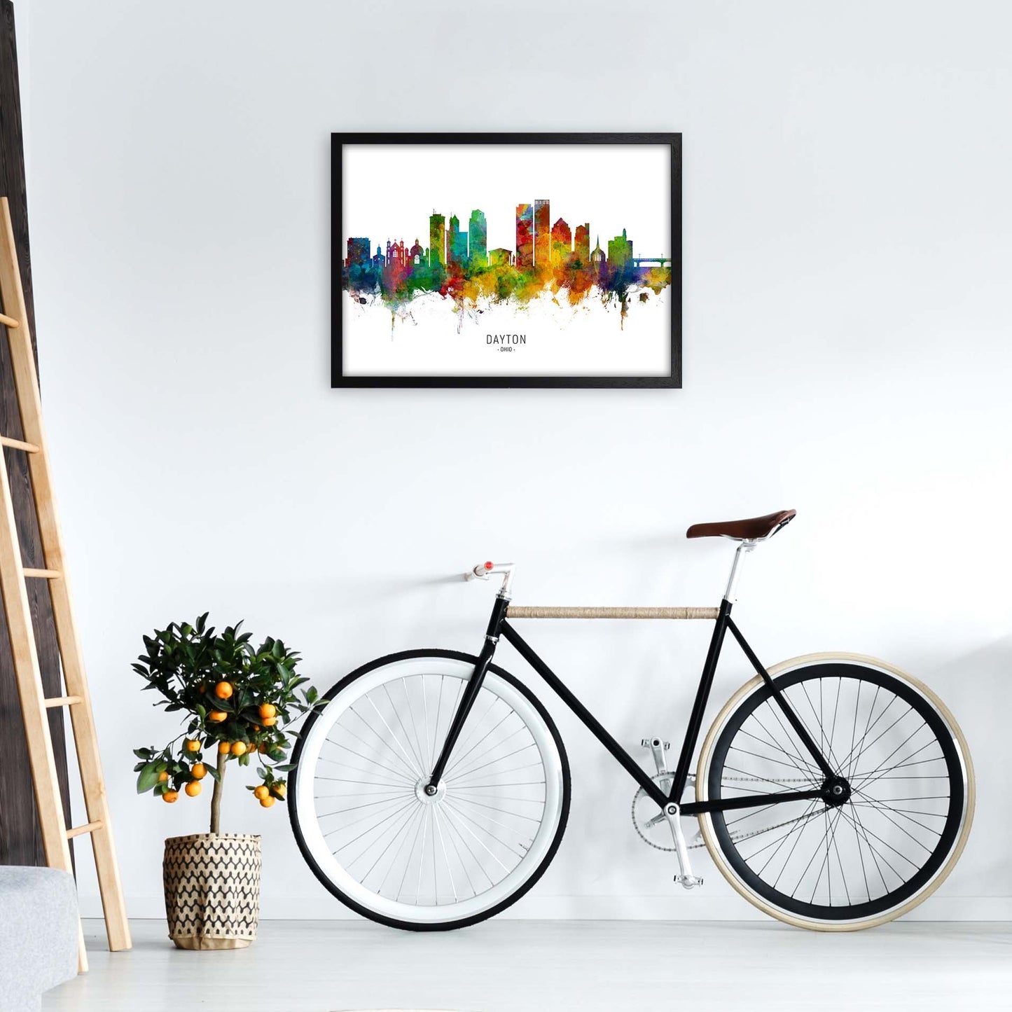Rynx | Dayton Ohio Skyline Art Print by Michael Tompsett