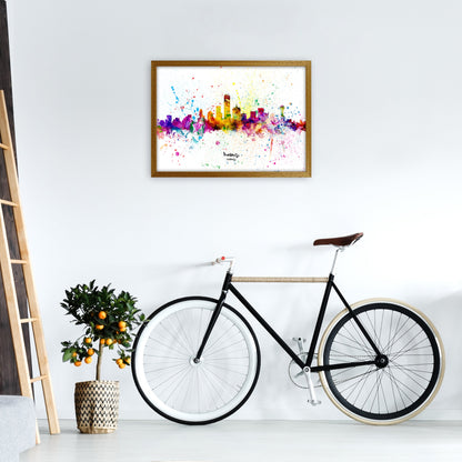 Rynx | Dallas Texas Skyline Splash Art Print by Michael Tompsett