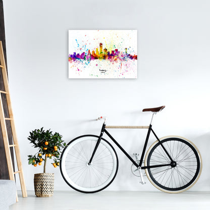 Rynx | Dallas Texas Skyline Splash Art Print by Michael Tompsett