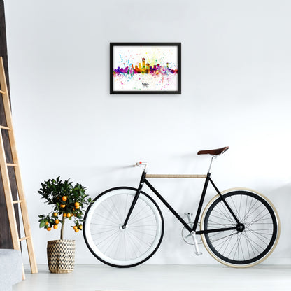 Rynx | Dallas Texas Skyline Splash Art Print by Michael Tompsett