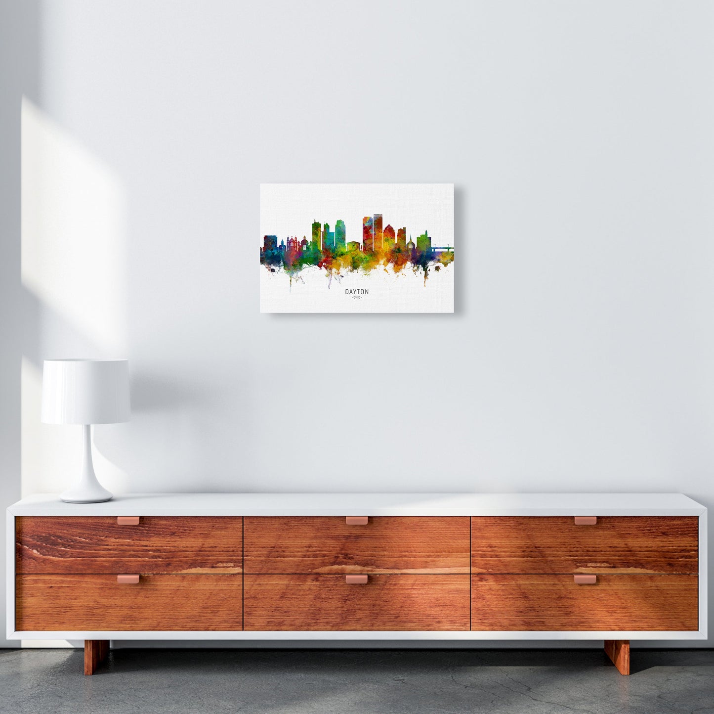 Rynx | Dayton Ohio Skyline Art Print by Michael Tompsett