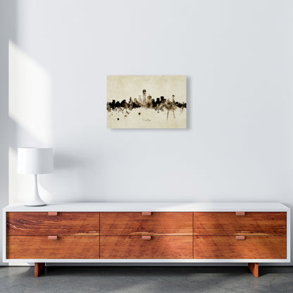 Rynx | Dallas Texas Skyline Vintage Art Print by Michael Tompsett