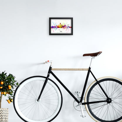 Rynx | Dallas Texas Skyline Splash Art Print by Michael Tompsett