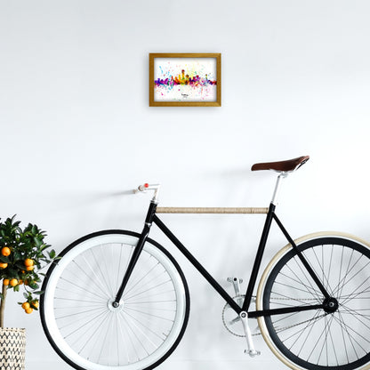 Rynx | Dallas Texas Skyline Splash Art Print by Michael Tompsett