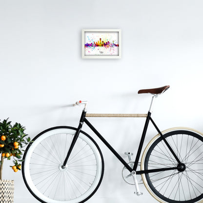 Rynx | Dallas Texas Skyline Splash Art Print by Michael Tompsett