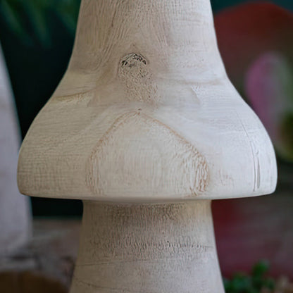 Rynx | Natural wooden mushroom decoration, set of 3