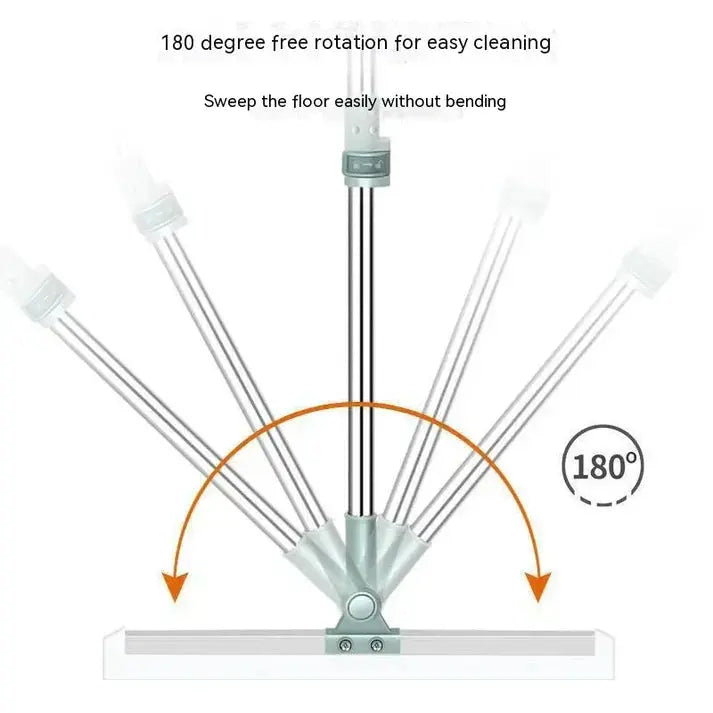 Rynx | Magical Floor Mop – 2-in-1 Silicone Broom with 180° Redatable Head