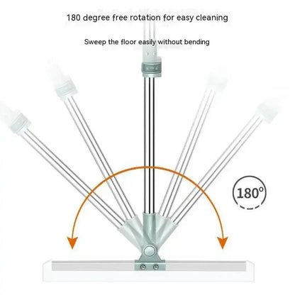 Rynx | Magical Floor Mop – 2-in-1 Silicone Broom with 180° Redatable Head