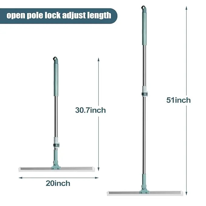 Rynx | Magical Floor Mop – 2-in-1 Silicone Broom with 180° Redatable Head